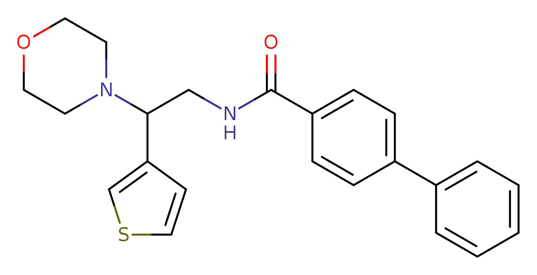 N-[2-(morpholin-4-yl)-2-(thiophen-3-yl)ethyl]-[1,1'-biphenyl]-4-carboxamide