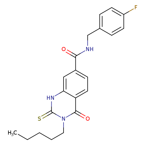 N-[(4-fluorophenyl)methyl]-4-oxo-3-pentyl-2-sulfanylidene-1,2,3,4-tetrahydroquinazoline-7-carboxamide