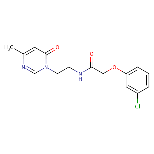 2-(3-chlorophenoxy)-N-[2-(4-methyl-6-oxo-1,6-dihydropyrimidin-1-yl)ethyl]acetamide