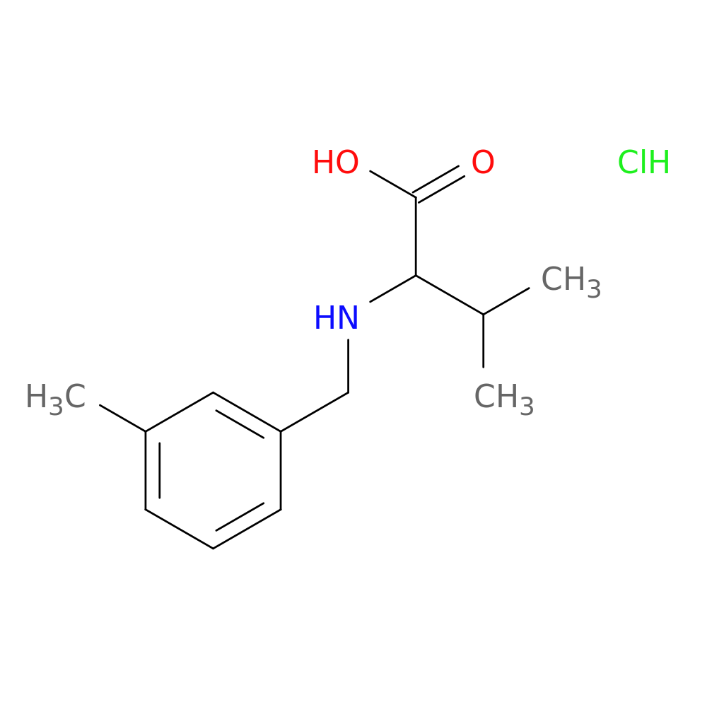 3-methyl-2-{[(3-methylphenyl)methyl]amino}butanoic acid hydrochloride