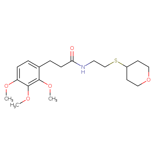 N-[2-(oxan-4-ylsulfanyl)ethyl]-3-(2,3,4-trimethoxyphenyl)propanamide