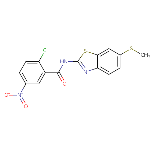 2-chloro-N-[6-(methylsulfanyl)-1,3-benzothiazol-2-yl]-5-nitrobenzamide