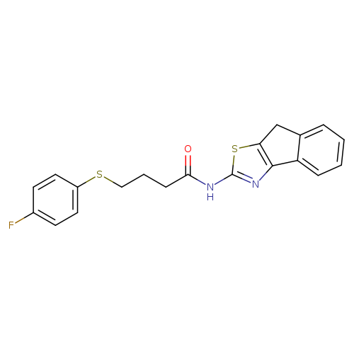 4-[(4-fluorophenyl)sulfanyl]-N-{8H-indeno[1,2-d][1,3]thiazol-2-yl}butanamide