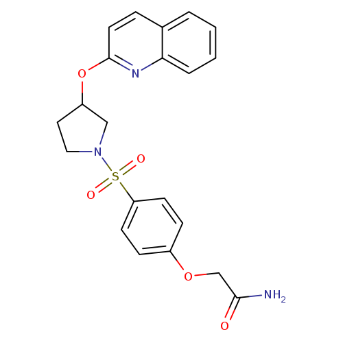 2-(4-{[3-(quinolin-2-yloxy)pyrrolidin-1-yl]sulfonyl}phenoxy)acetamide