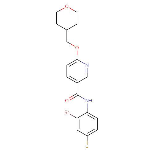 N-(2-bromo-4-fluorophenyl)-6-[(oxan-4-yl)methoxy]pyridine-3-carboxamide