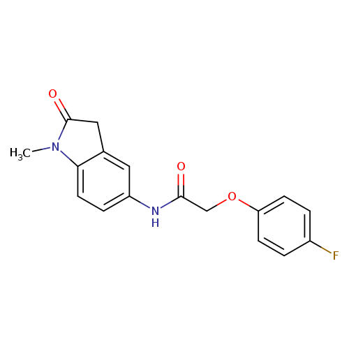 2-(4-fluorophenoxy)-N-(1-methyl-2-oxo-2,3-dihydro-1H-indol-5-yl)acetamide