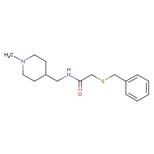 2-(benzylsulfanyl)-N-[(1-methylpiperidin-4-yl)methyl]acetamide