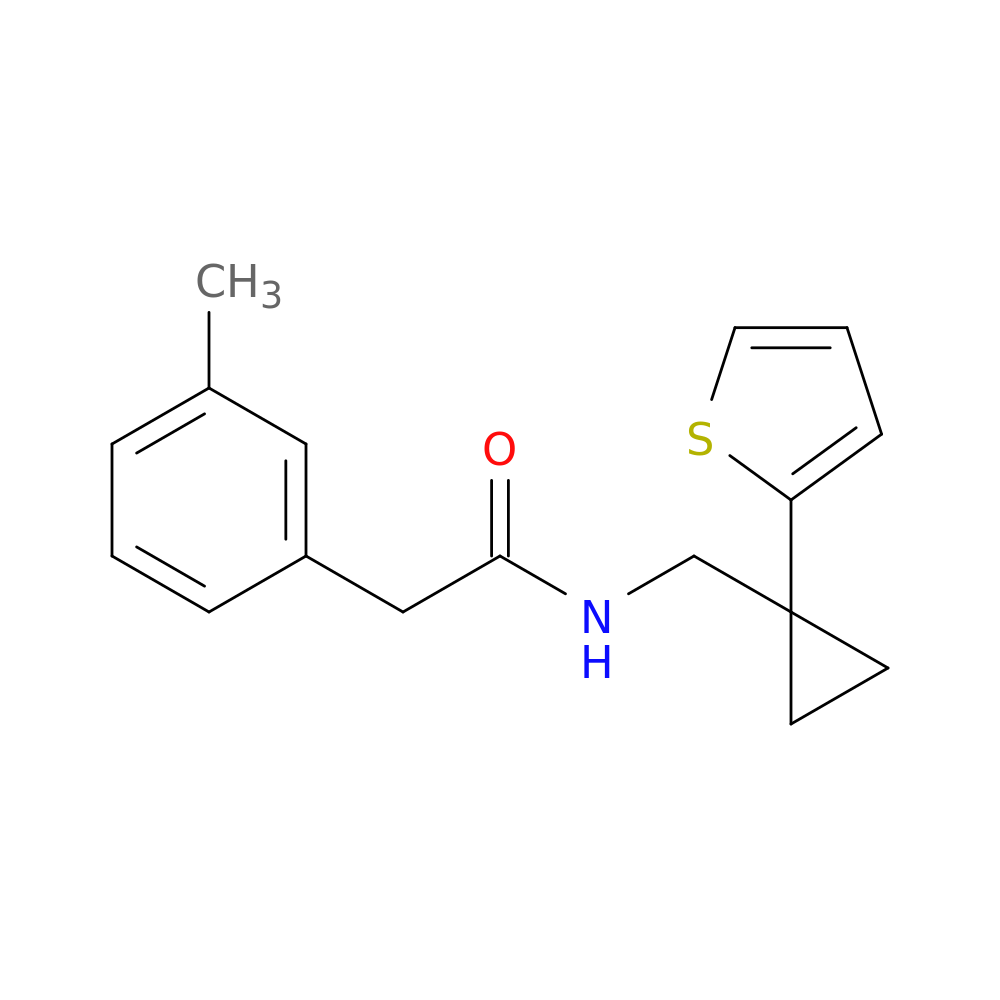 2-(3-methylphenyl)-N-{[1-(thiophen-2-yl)cyclopropyl]methyl}acetamide