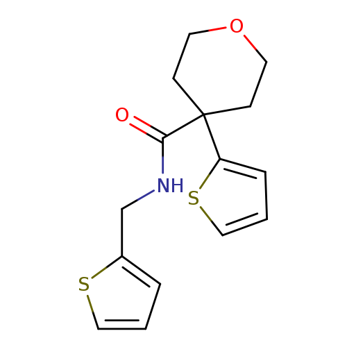 4-(thiophen-2-yl)-N-[(thiophen-2-yl)methyl]oxane-4-carboxamide