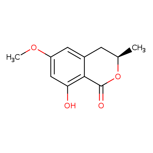 1H-2-Benzopyran-1-one,3,4-dihydro-8-hydroxy-6-methoxy-3-methyl-, (3R)-