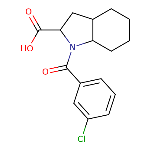1-(3-chlorobenzoyl)-octahydro-1H-indole-2-carboxylic acid