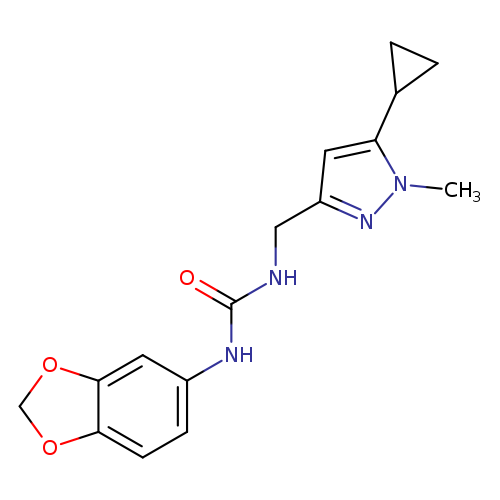 1-(2H-1,3-benzodioxol-5-yl)-3-[(5-cyclopropyl-1-methyl-1H-pyrazol-3-yl)methyl]urea