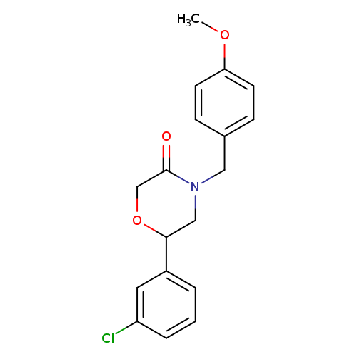6-(3-chlorophenyl)-4-[(4-methoxyphenyl)methyl]morpholin-3-one