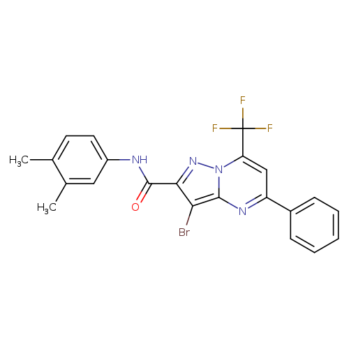 3-bromo-N-(3,4-dimethylphenyl)-5-phenyl-7-(trifluoromethyl)pyrazolo[1,5-a]pyrimidine-2-carboxamide