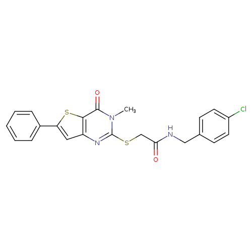 N-[(4-chlorophenyl)methyl]-2-({3-methyl-4-oxo-6-phenyl-3H,4H-thieno[3,2-d]pyrimidin-2-yl}sulfanyl)acetamide