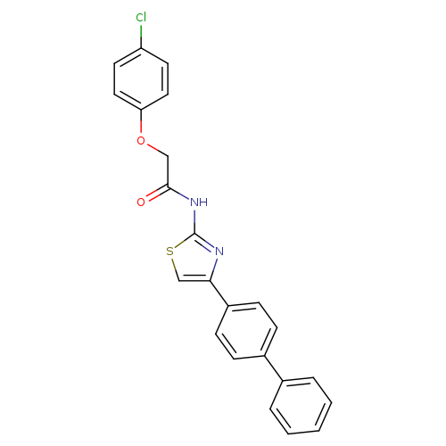 N-(4-{[1,1'-biphenyl]-4-yl}-1,3-thiazol-2-yl)-2-(4-chlorophenoxy)acetamide