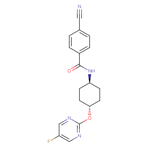 4-cyano-N-[(1r,4r)-4-[(5-fluoropyrimidin-2-yl)oxy]cyclohexyl]benzamide
