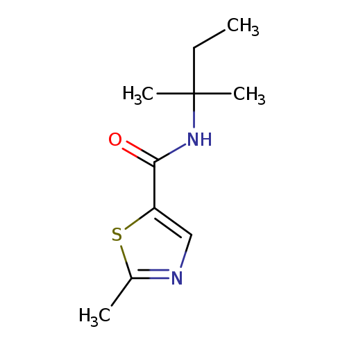 2-methyl-N-(2-methylbutan-2-yl)-1,3-thiazole-5-carboxamide