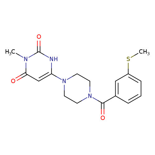 3-methyl-6-{4-[3-(methylsulfanyl)benzoyl]piperazin-1-yl}-1,2,3,4-tetrahydropyrimidine-2,4-dione