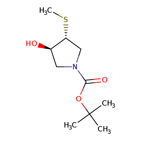 rac-tert-butyl(3R,4R)-3-hydroxy-4-(methylsulfanyl)pyrrolidine-1-carboxylate,trans