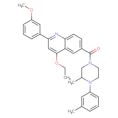4-ethoxy-2-(3-methoxyphenyl)-6-[3-methyl-4-(3-methylphenyl)piperazine-1-carbonyl]quinoline