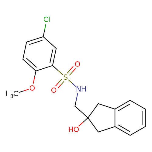 5-chloro-N-[(2-hydroxy-2,3-dihydro-1H-inden-2-yl)methyl]-2-methoxybenzene-1-sulfonamide