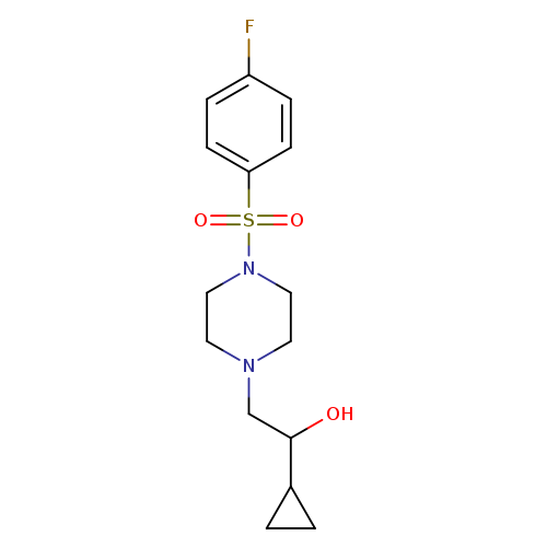 1-cyclopropyl-2-[4-(4-fluorobenzenesulfonyl)piperazin-1-yl]ethan-1-ol