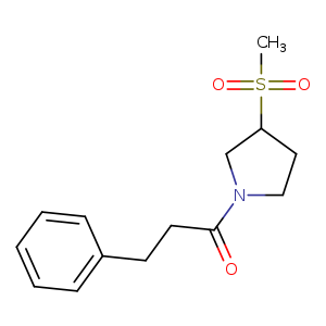 1-(3-methanesulfonylpyrrolidin-1-yl)-3-phenylpropan-1-one