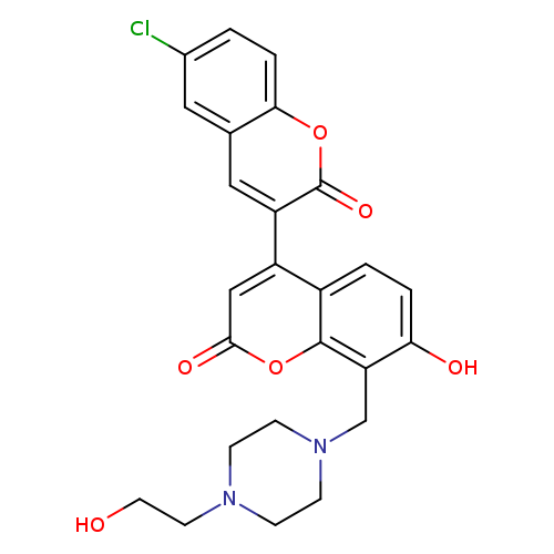 6-chloro-7'-hydroxy-8'-{[4-(2-hydroxyethyl)piperazin-1-yl]methyl}-2H,2'H-[3,4'-bichromene]-2,2'-dione