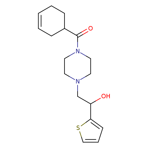 2-[4-(cyclohex-3-ene-1-carbonyl)piperazin-1-yl]-1-(thiophen-2-yl)ethan-1-ol