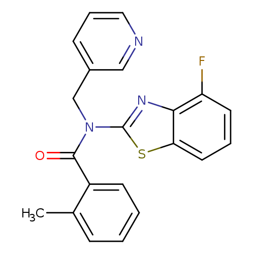 N-(4-fluoro-1,3-benzothiazol-2-yl)-2-methyl-N-[(pyridin-3-yl)methyl]benzamide