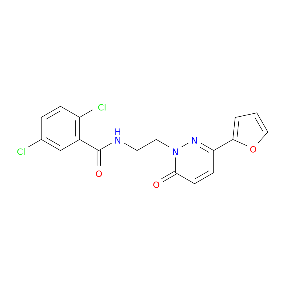 2,5-dichloro-N-{2-[3-(furan-2-yl)-6-oxo-1,6-dihydropyridazin-1-yl]ethyl}benzamide