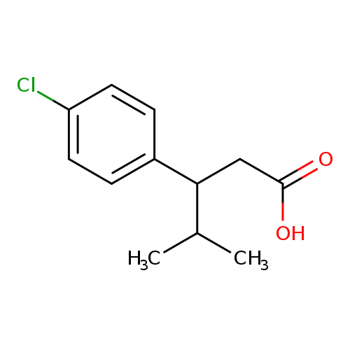 3-(4-chlorophenyl)-4-methylpentanoic acid