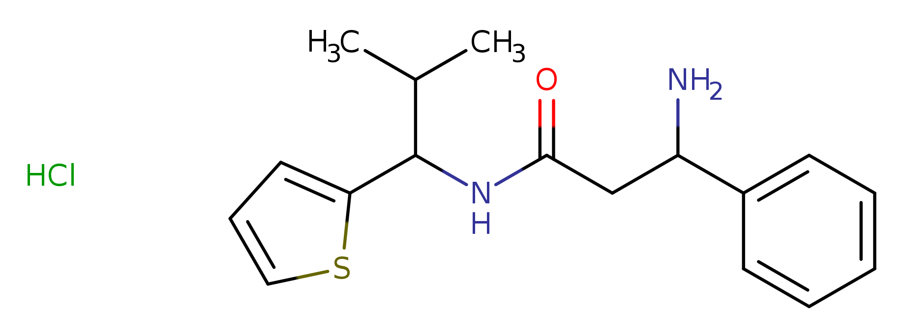 3-amino-N-[2-methyl-1-(thiophen-2-yl)propyl]-3-phenylpropanamide hydrochloride