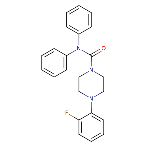 4-(2-fluorophenyl)-N,N-diphenylpiperazine-1-carboxamide