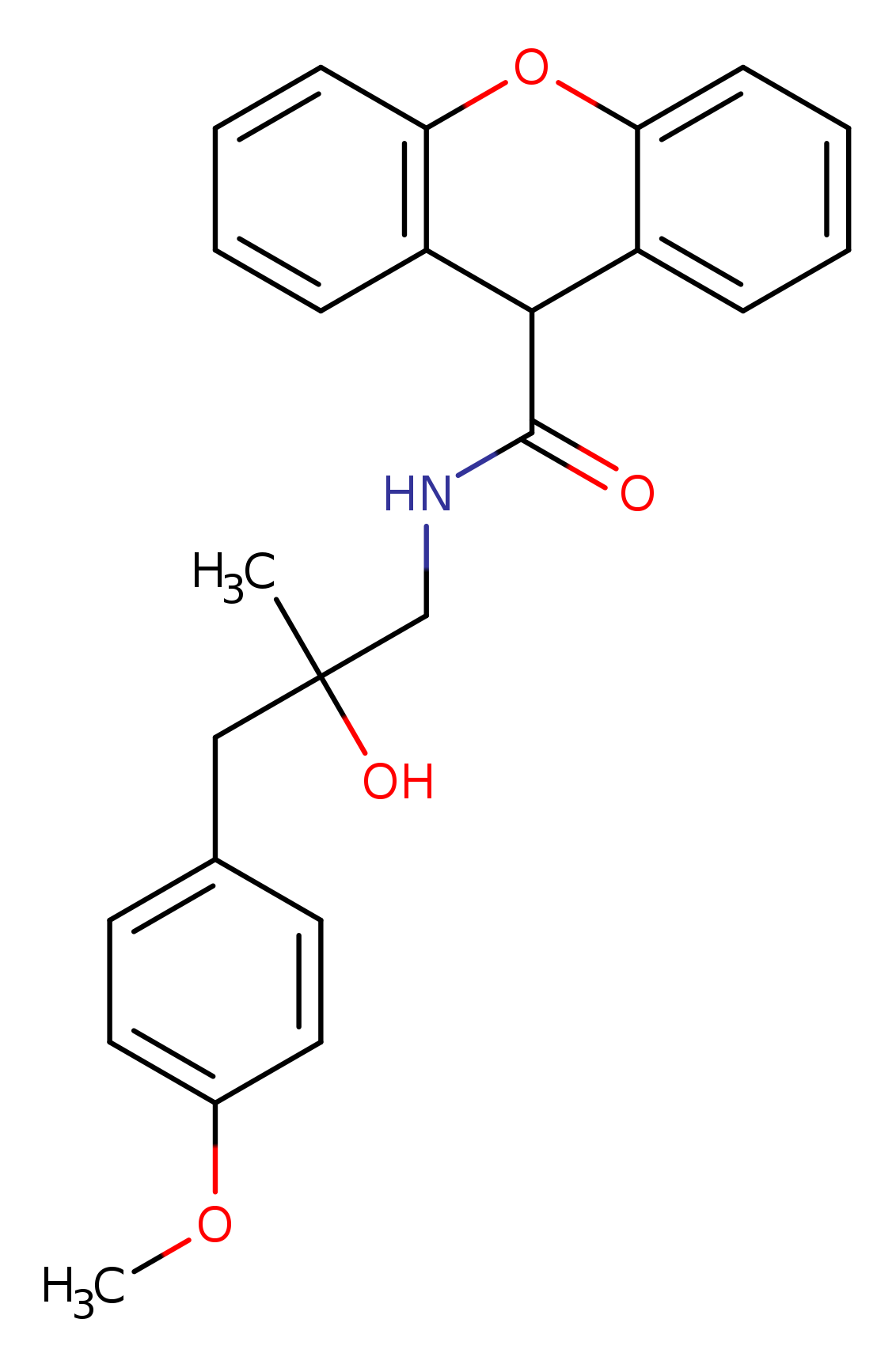 N-[2-hydroxy-3-(4-methoxyphenyl)-2-methylpropyl]-9H-xanthene-9-carboxamide