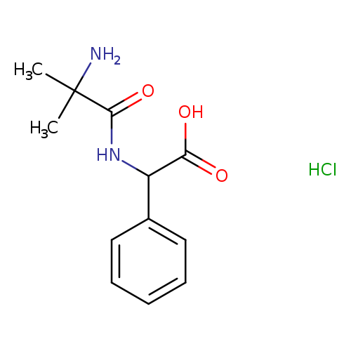 2-(2-amino-2-methylpropanamido)-2-phenylacetic acid hydrochloride
