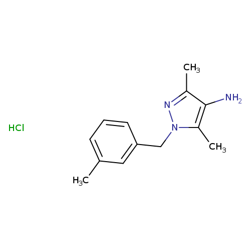 3,5-dimethyl-1-[(3-methylphenyl)methyl]-1H-pyrazol-4-amine hydrochloride