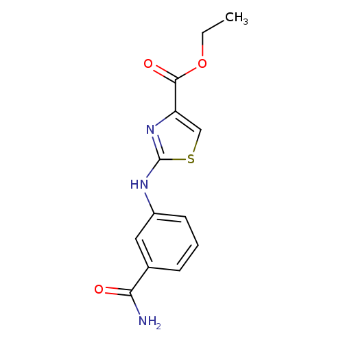 ethyl2-[(3-carbamoylphenyl)amino]-1,3-thiazole-4-carboxylate