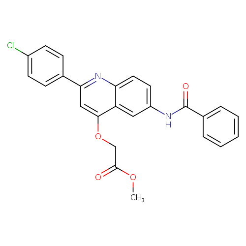 methyl 2-{[6-benzamido-2-(4-chlorophenyl)quinolin-4-yl]oxy}acetate