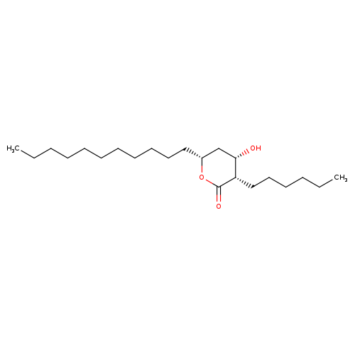 (3S,4S,6R)-3-Hexyl-4-hydroxy-6-undecyltetrahydro-2H-pyran-2-one