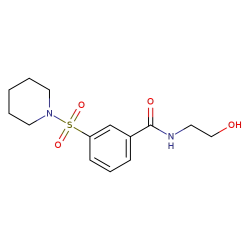 N-(2-hydroxyethyl)-3-(piperidine-1-sulfonyl)benzamide