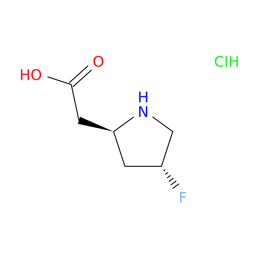 2-[(2R,4R)-4-fluoropyrrolidin-2-yl]acetic acid hydrochloride