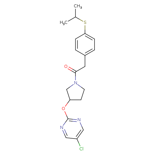 1-{3-[(5-chloropyrimidin-2-yl)oxy]pyrrolidin-1-yl}-2-[4-(propan-2-ylsulfanyl)phenyl]ethan-1-one