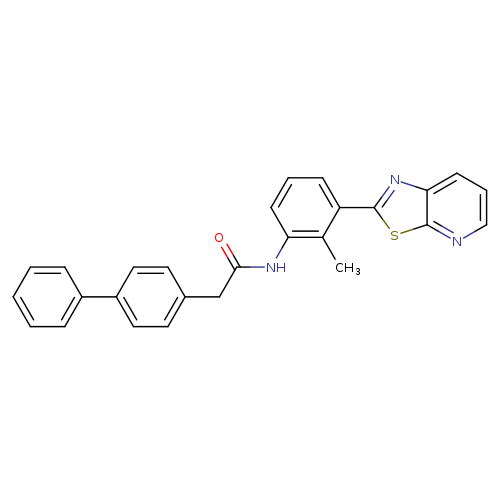 2-{[1,1'-biphenyl]-4-yl}-N-(2-methyl-3-{[1,3]thiazolo[5,4-b]pyridin-2-yl}phenyl)acetamide