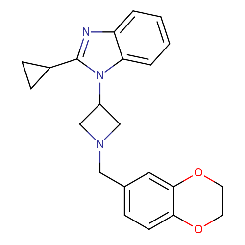 2-cyclopropyl-1-{1-[(2,3-dihydro-1,4-benzodioxin-6-yl)methyl]azetidin-3-yl}-1H-1,3-benzodiazole