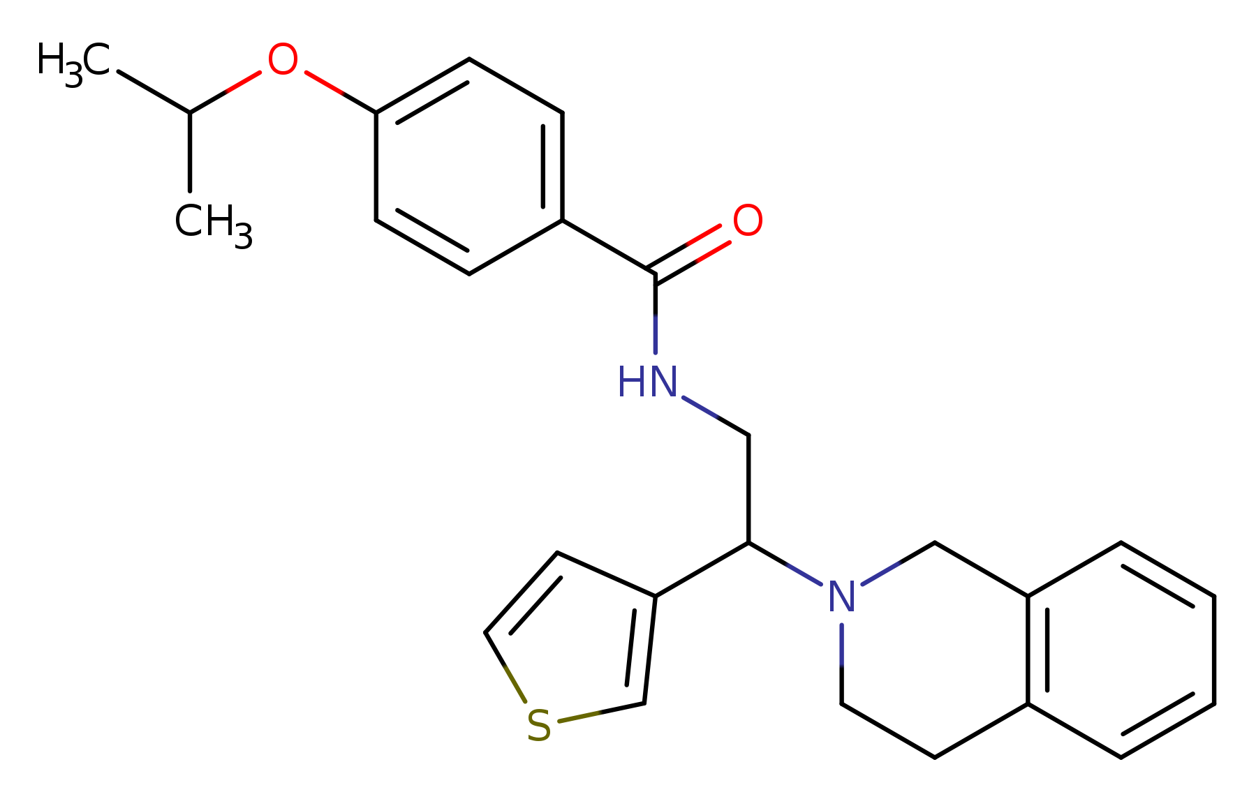 4-(propan-2-yloxy)-N-[2-(1,2,3,4-tetrahydroisoquinolin-2-yl)-2-(thiophen-3-yl)ethyl]benzamide