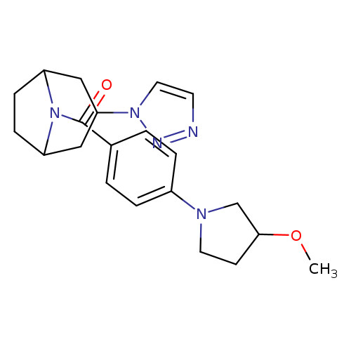 8-[4-(3-methoxypyrrolidin-1-yl)benzoyl]-3-(1H-1,2,3-triazol-1-yl)-8-azabicyclo[3.2.1]octane