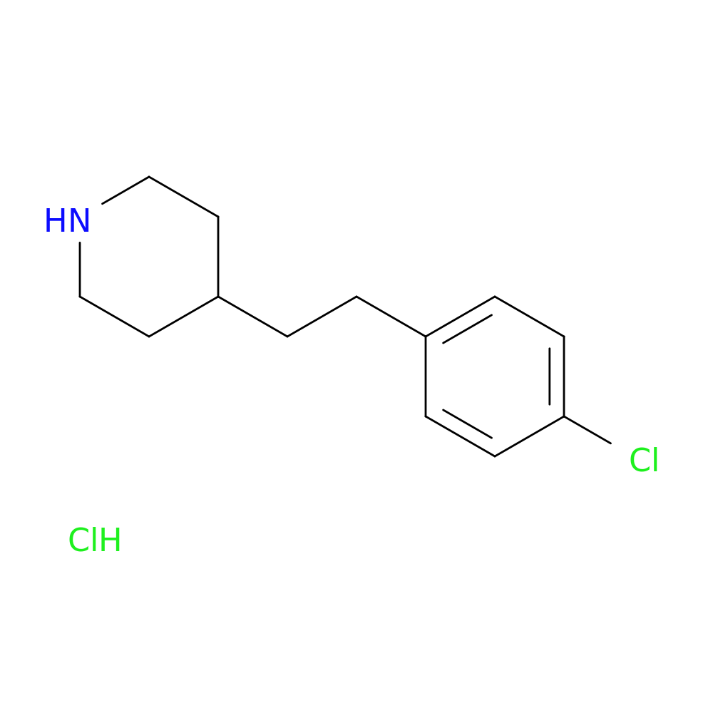 Piperidine, 4-[2-(4-chlorophenyl)ethyl]-, hydrochloride (1:1)