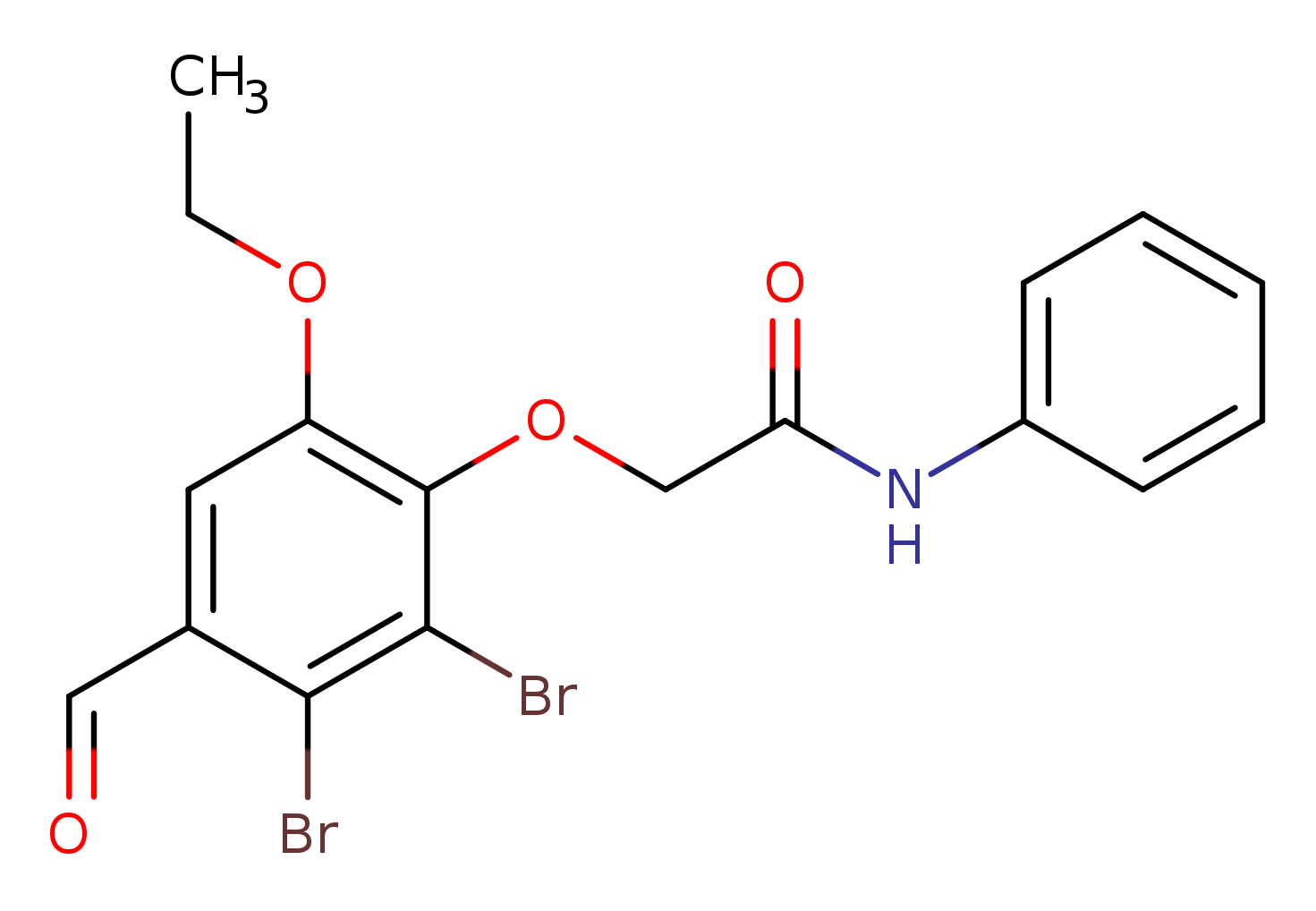 2-(2,3-dibromo-6-ethoxy-4-formylphenoxy)-N-phenylacetamide